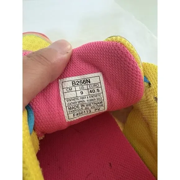 Asics Womens Size 9 Gel Flashpoint Running Shoes Orange Pink Blue Lace Up - Picture 7 of 7